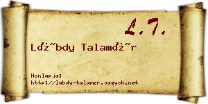 Lábdy Talamér névjegykártya
